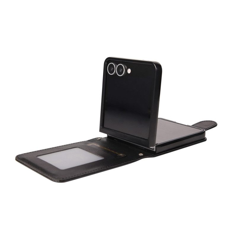 Case Samsung Galaxy Z Flip 7 Handyhülle Kartenhalter Aus Kunstleder