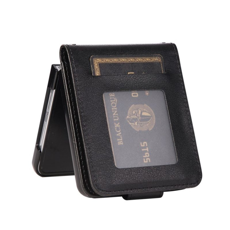 Case Samsung Galaxy Z Flip 7 Handyhülle Kartenhalter Aus Kunstleder
