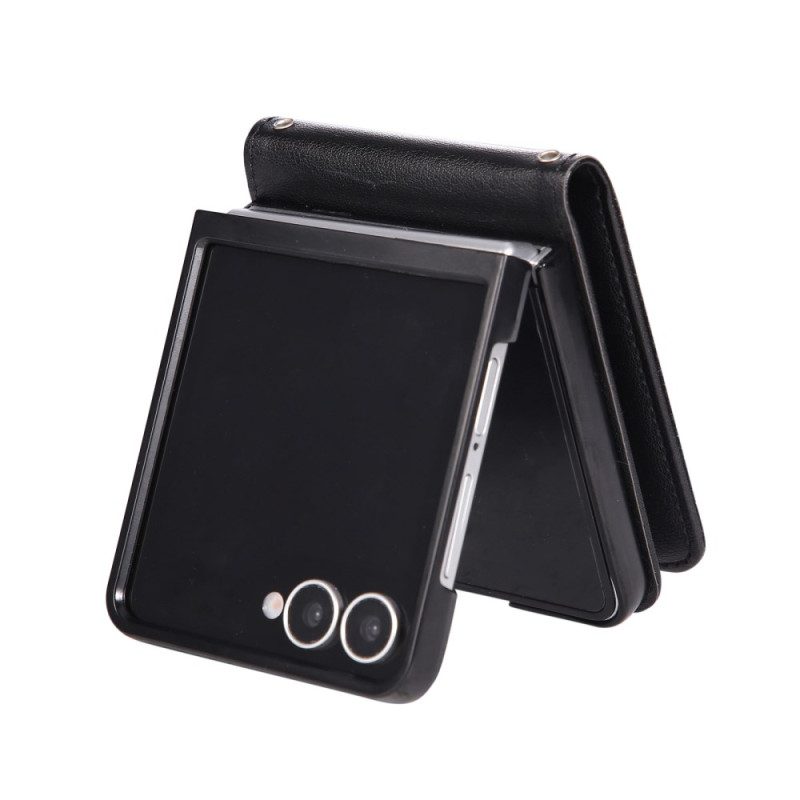 Case Samsung Galaxy Z Flip 7 Handyhülle Kartenhalter Aus Kunstleder