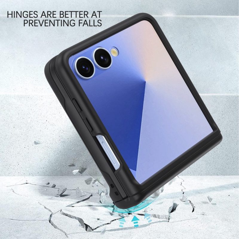 Hülle Für Samsung Galaxy Z Flip 7 Federscharnier & Kartenhalter