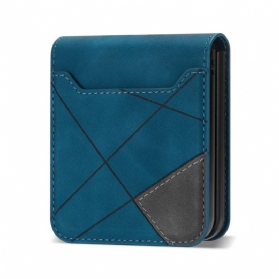 Hülle Für Samsung Galaxy Z Flip 7 Gemusterter Kartenhalter