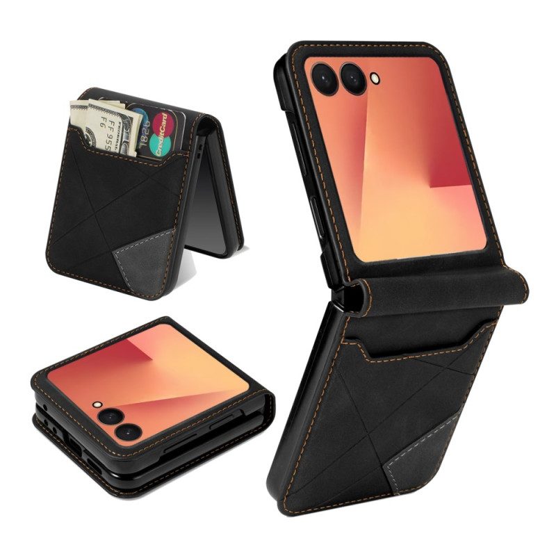 Hülle Für Samsung Galaxy Z Flip 7 Gemusterter Kartenhalter