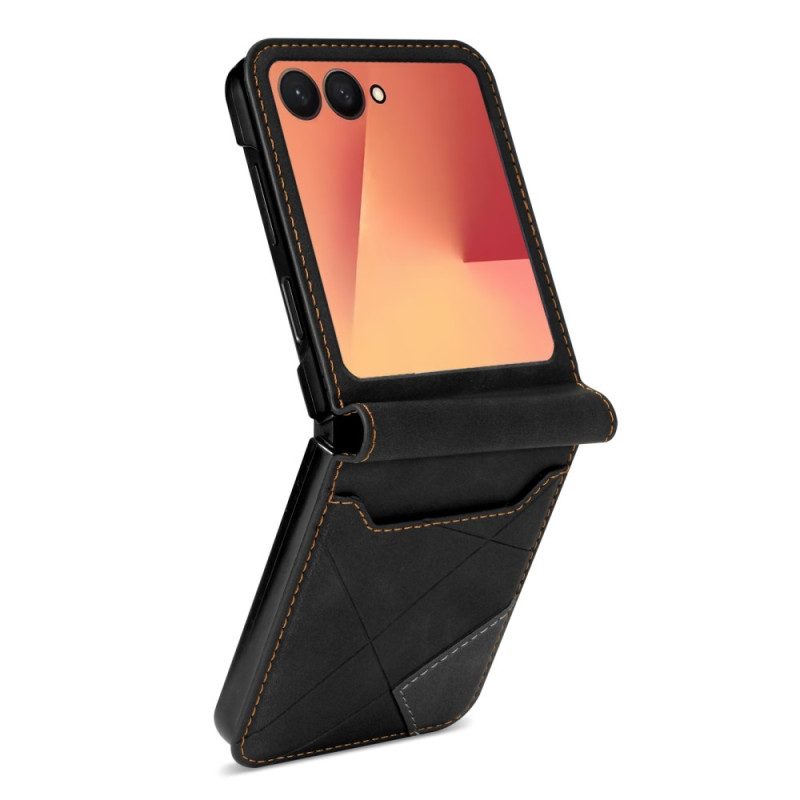 Hülle Für Samsung Galaxy Z Flip 7 Gemusterter Kartenhalter
