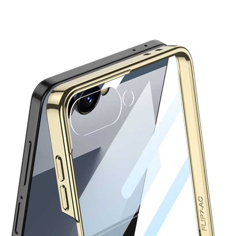 Hülle Für Samsung Galaxy Z Flip 7 Gewebte Struktur Mit Ringhalter