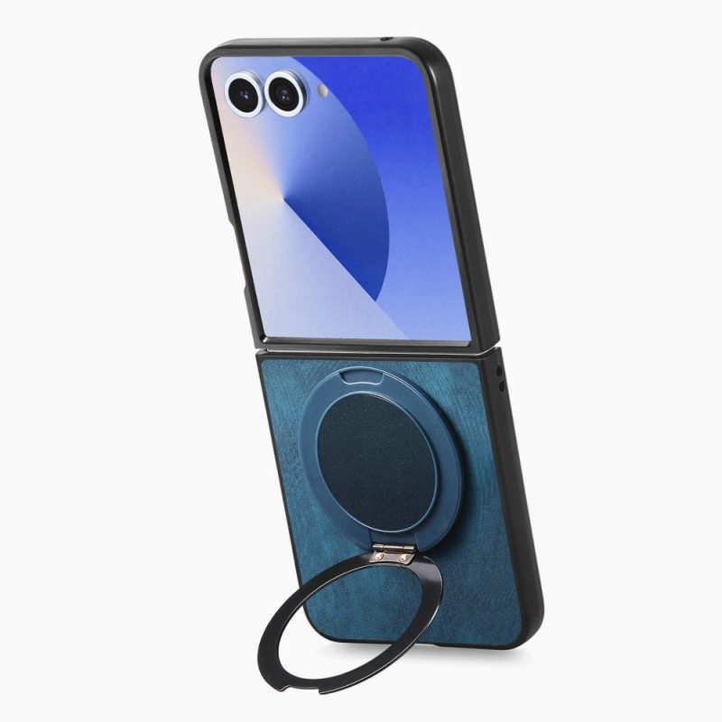 Hülle Für Samsung Galaxy Z Flip 7 Lederoptik Mit -drehständer