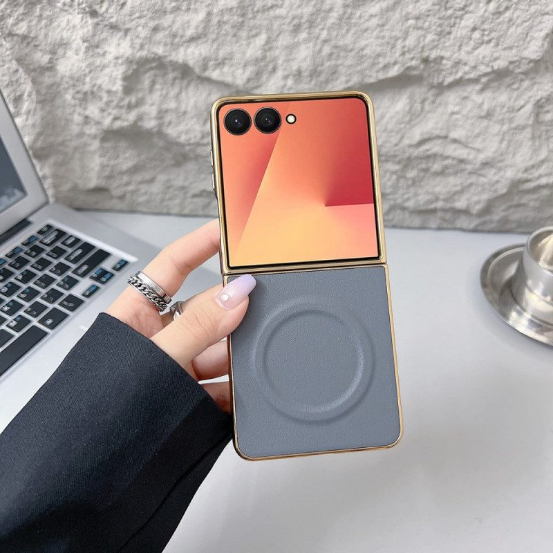 Hülle Für Samsung Galaxy Z Flip 7 Magnetische Nappa-oberfläche