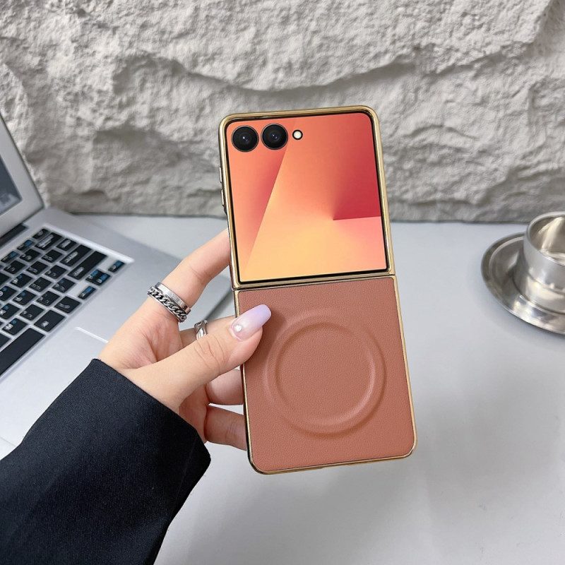 Hülle Für Samsung Galaxy Z Flip 7 Magnetische Nappa-oberfläche