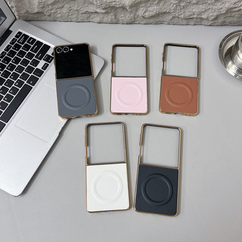 Hülle Für Samsung Galaxy Z Flip 7 Magnetische Nappa-oberfläche