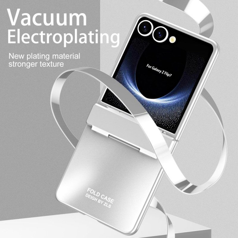 Hülle Für Samsung Galaxy Z Flip 7 Metalleffekt Mit Scharnier