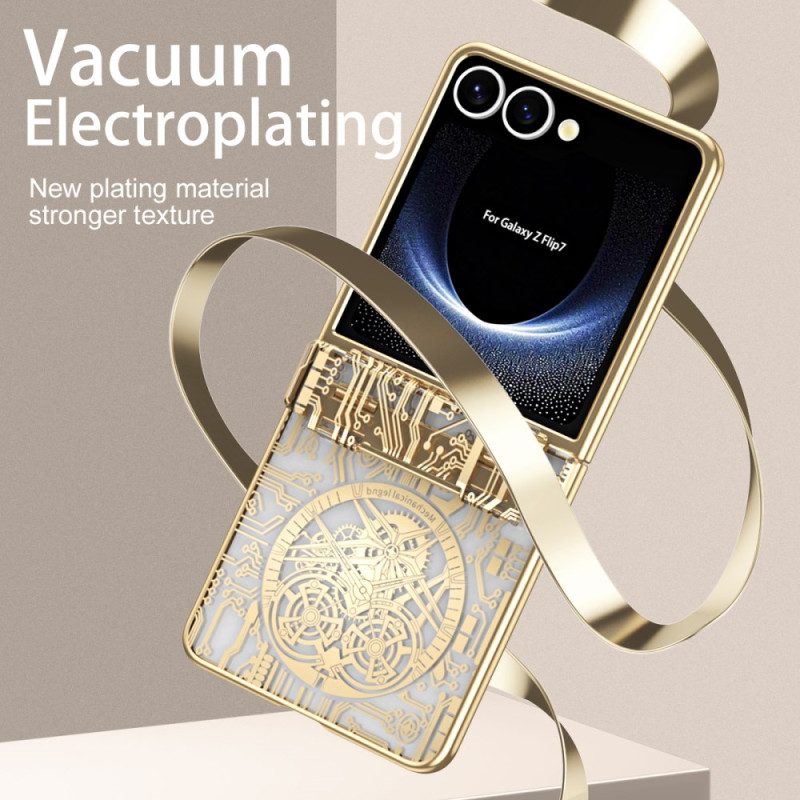 Hülle Für Samsung Galaxy Z Flip 7 Premium Mit Rückseitiger Displayschutzfolie