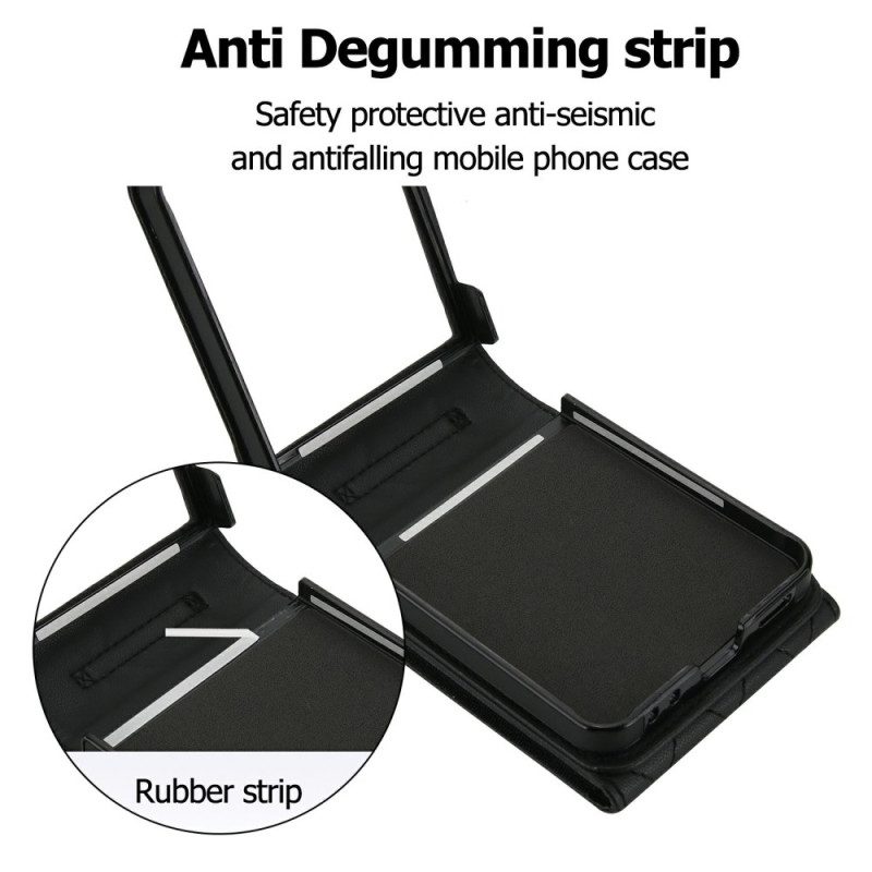Hülle Für Samsung Galaxy Z Flip 7 Rfid-blockierender Kartenhalter Und Riemen