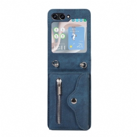 Hülle Samsung Galaxy Z Flip 7 Geldbörse Mit Lanyard Und Schultergurt