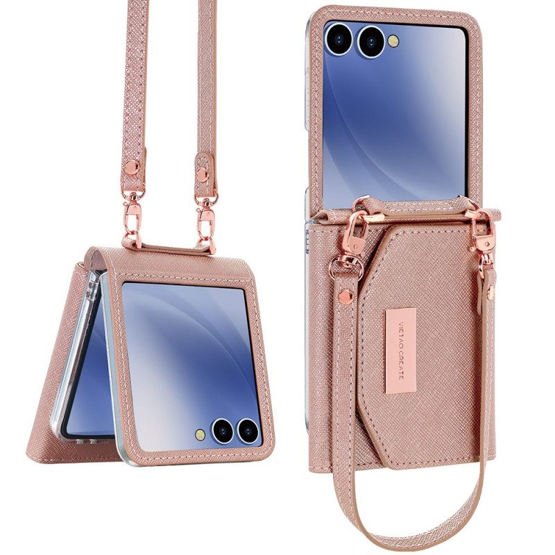 Hülle Samsung Galaxy Z Flip 7 Geldbörse & Schultergurt