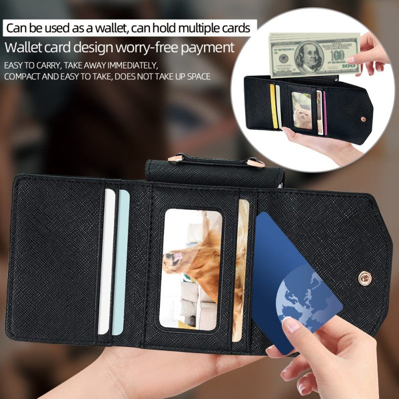 Hülle Samsung Galaxy Z Flip 7 Geldbörse & Schultergurt