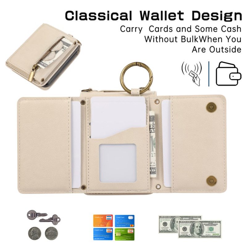 Hülle Samsung Galaxy Z Flip 7 Geldbörse Und Schultergurt