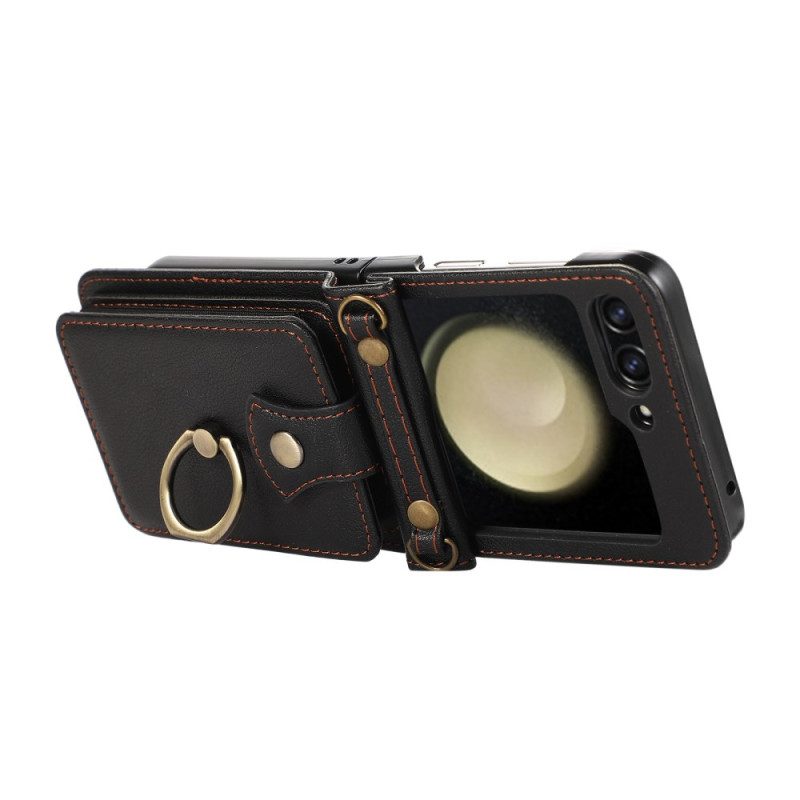 Hülle Samsung Galaxy Z Flip 7 Handyhülle Kartenetui Und Schultergurt