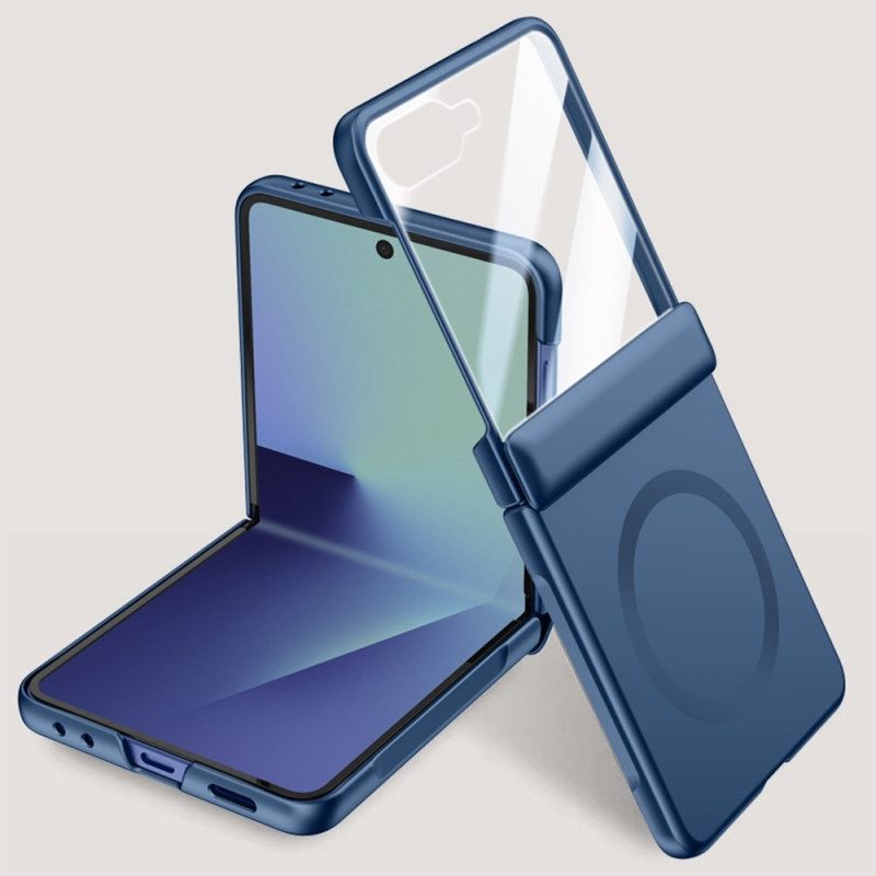 Hülle Samsung Galaxy Z Flip 7 Handyhülle Magnetisch Mit Metalleffekt