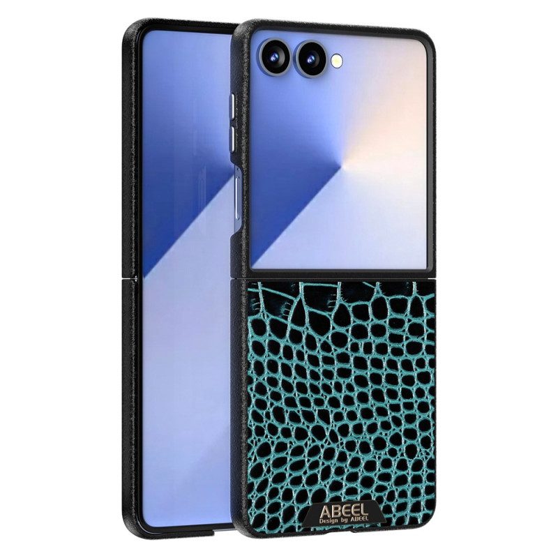 Hülle Samsung Galaxy Z Flip 7 Handyhülle Magsafe-kompatible Krokodilstruktur (abeel)