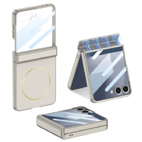 Hülle Samsung Galaxy Z Flip 7 Handyhülle Mit Magnetbefestigung Scharnierschutz Und Gkk-logo