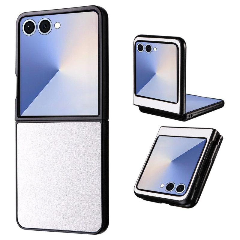 Hülle Samsung Galaxy Z Flip 7 Handyhülle Monochrome Lederoptik