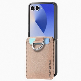 Hülle Samsung Galaxy Z Flip 7 Handyhülle Premium-kartenetui Und Halter