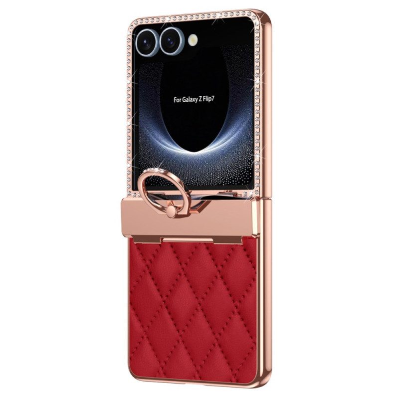 Hülle Samsung Galaxy Z Flip 7 Handyhülle Ringhalter Und Rückseitige Displayschutzfolie