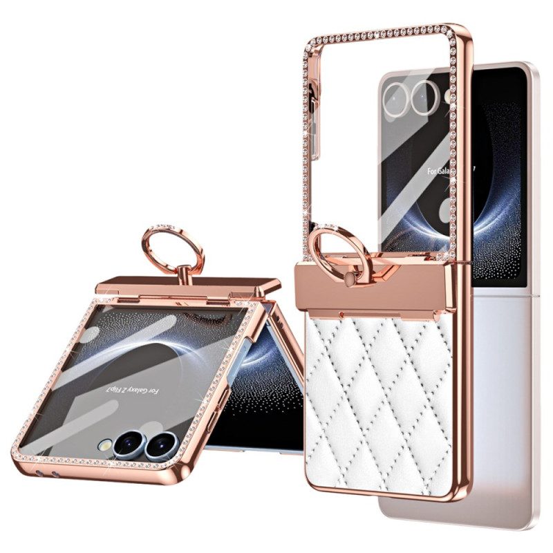 Hülle Samsung Galaxy Z Flip 7 Handyhülle Ringhalter Und Rückseitige Displayschutzfolie