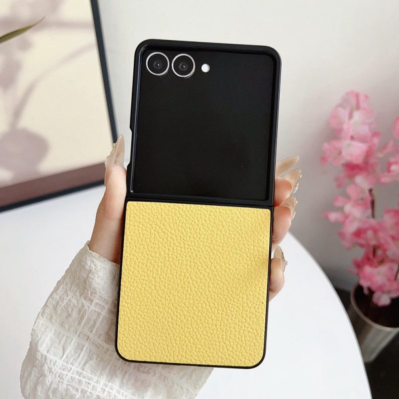 Hülle Samsung Galaxy Z Flip 7 Handyhülle Strukturierte Lederoptik