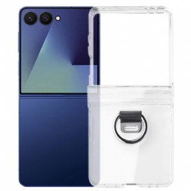 Hülle Samsung Galaxy Z Flip 7 Handyhülle Transparent Mit Ringhalter