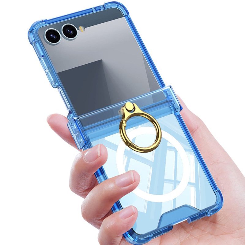 Hülle Samsung Galaxy Z Flip 7 Magnet-charm Mit Ringhalter