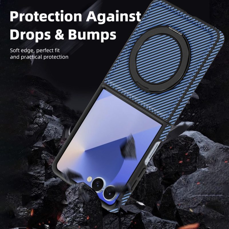 Hülle Samsung Galaxy Z Flip 7 Magnetische Kohlefaser