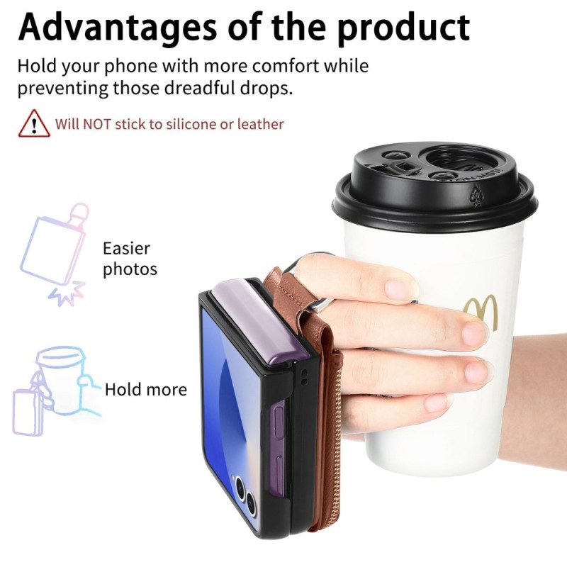 Hülle Samsung Galaxy Z Flip 7 Münzgeldbörse Und Ringhalter