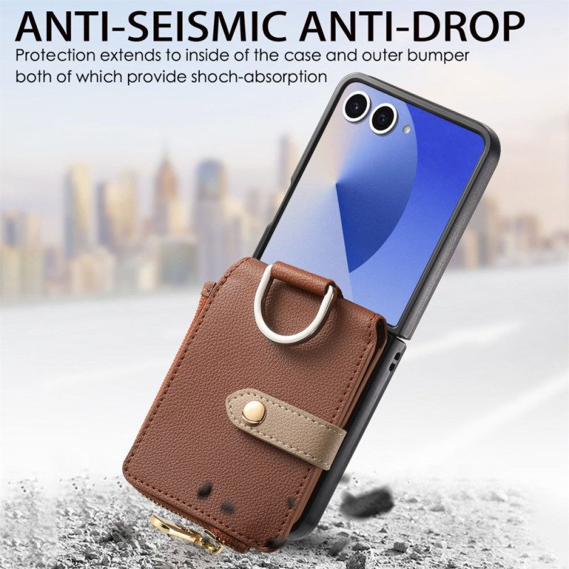 Hülle Samsung Galaxy Z Flip 7 Münzgeldbörse Und Ringhalter