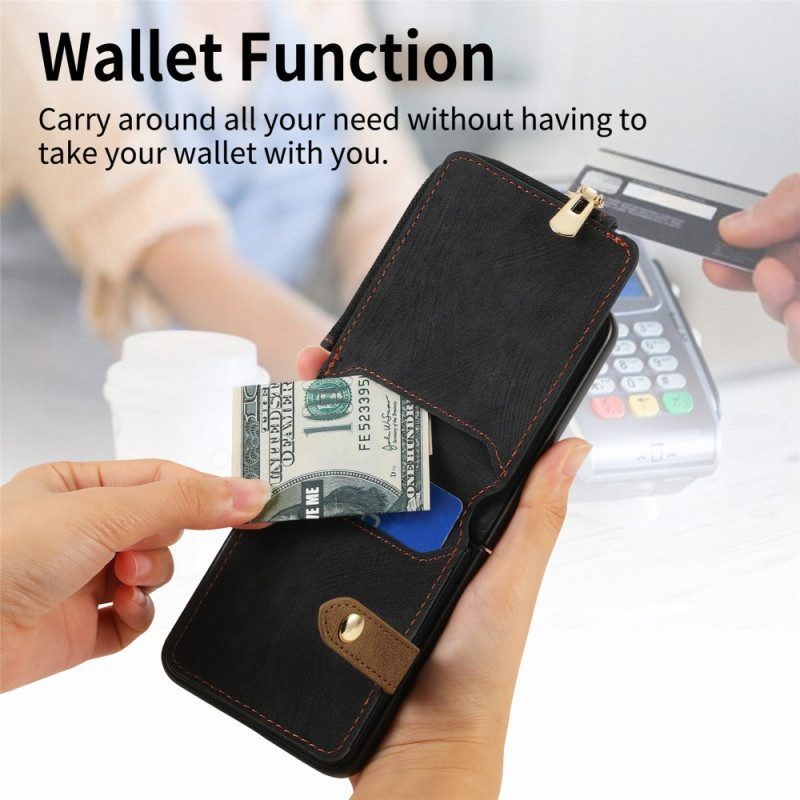 Hülle Samsung Galaxy Z Flip 7 Reißverschlusstasche Und Kartenhalter