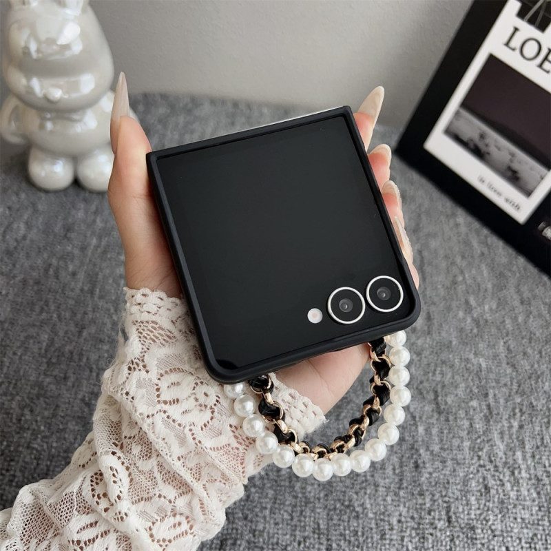 Hülle Samsung Galaxy Z Flip 7 Smiley-hasen Mit Armband