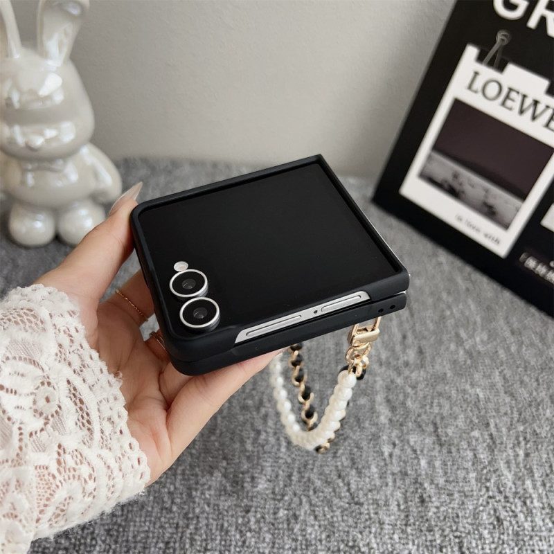 Hülle Samsung Galaxy Z Flip 7 Smiley-hasen Mit Armband