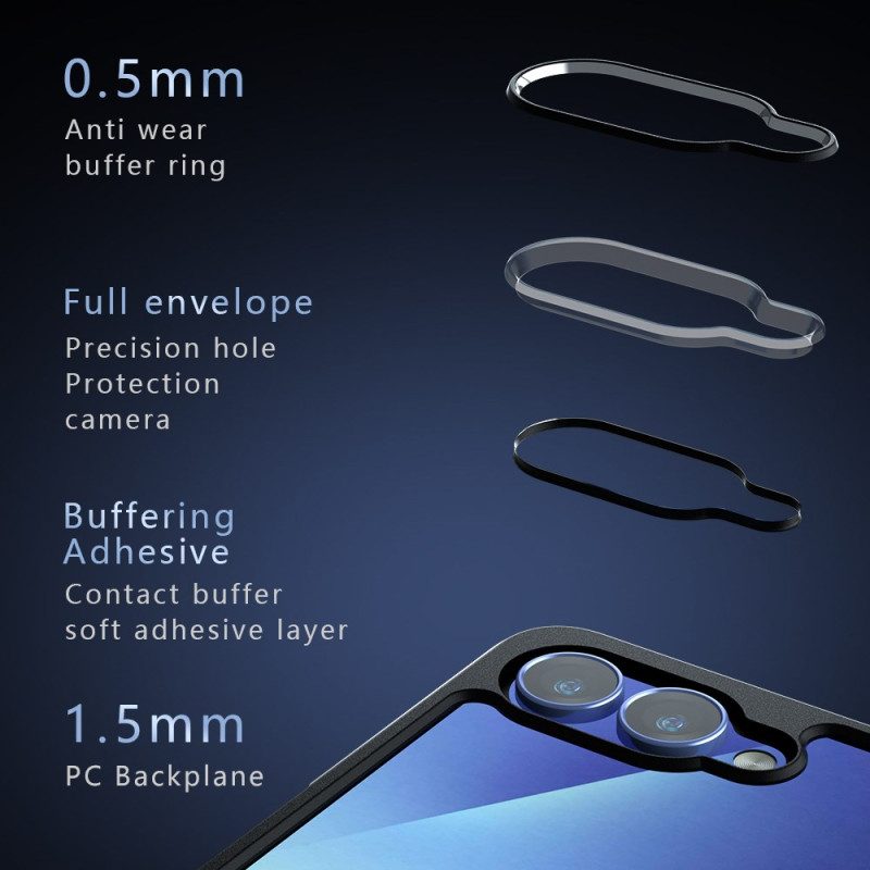 Hülle Samsung Galaxy Z Flip 7 Transparent Schwarz