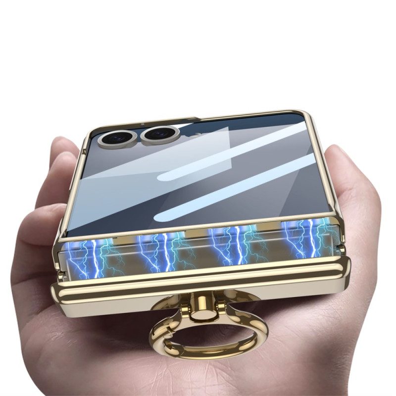 Hülle Samsung Galaxy Z Flip 7 Transparenter Gkk-ringhalter Mit Ständer Und Magnetschutz