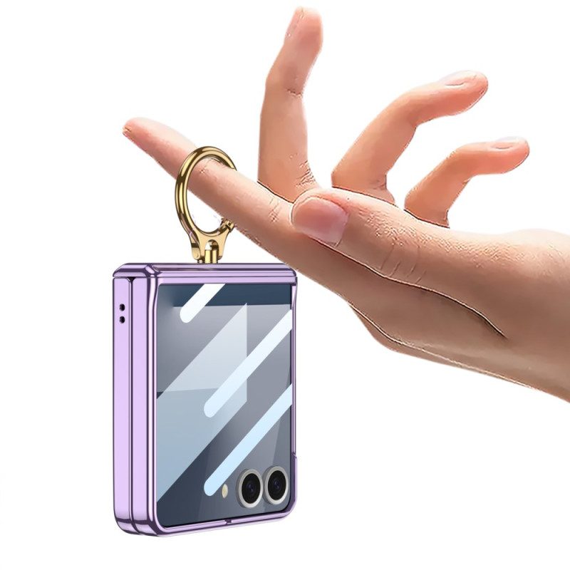 Hülle Samsung Galaxy Z Flip 7 Transparenter Gkk-ringhalter Mit Ständer Und Magnetschutz