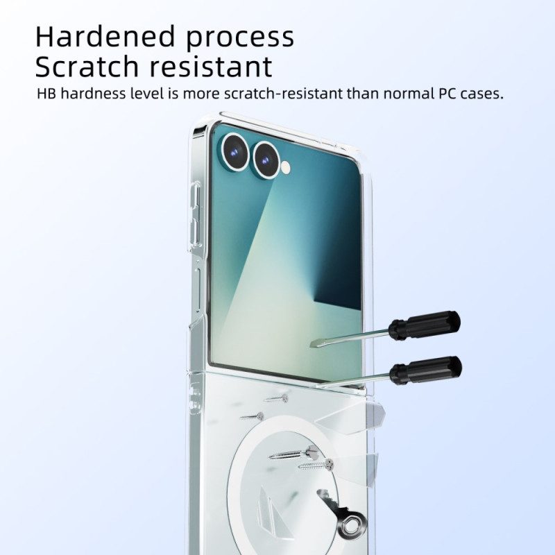Hülle Samsung Galaxy Z Flip 7 Transparenter Magnet-charm