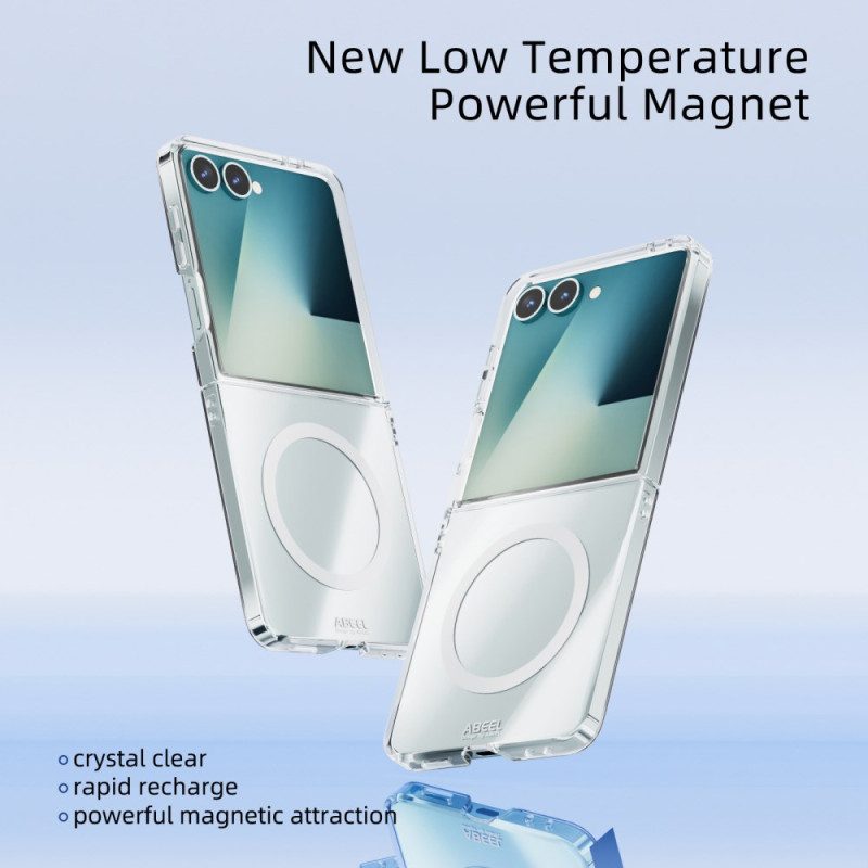 Hülle Samsung Galaxy Z Flip 7 Transparenter Magnet-charm