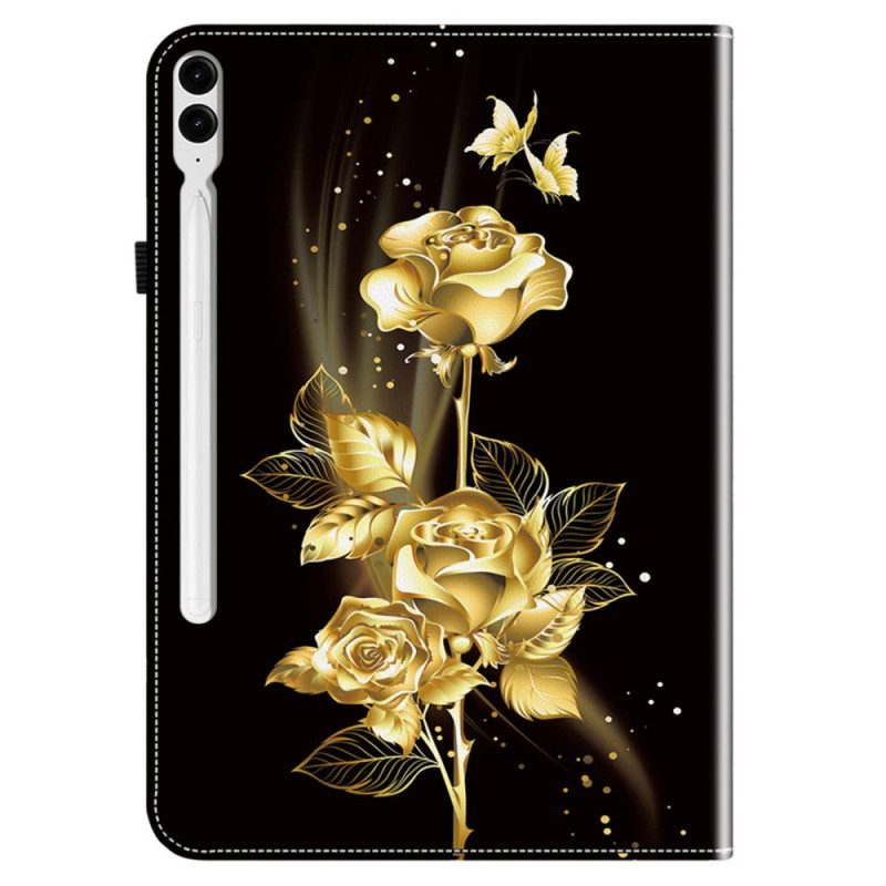 Case Für Samsung Galaxy Tab S10 Plus Goldene Rosen