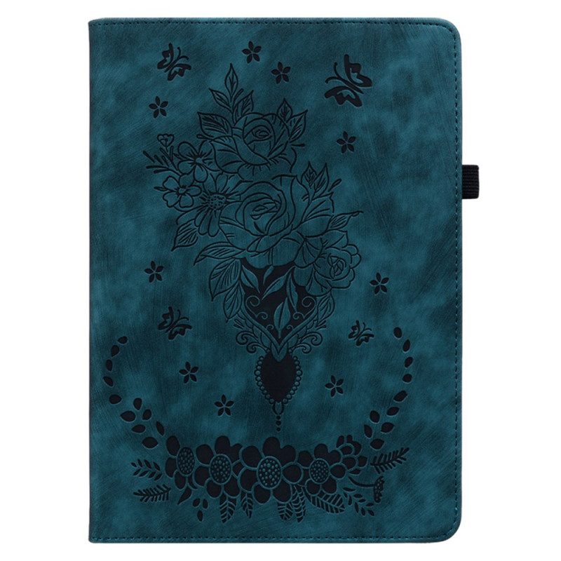 Case Samsung Galaxy Tab S10 Plus Schmetterlinge Und Rosen
