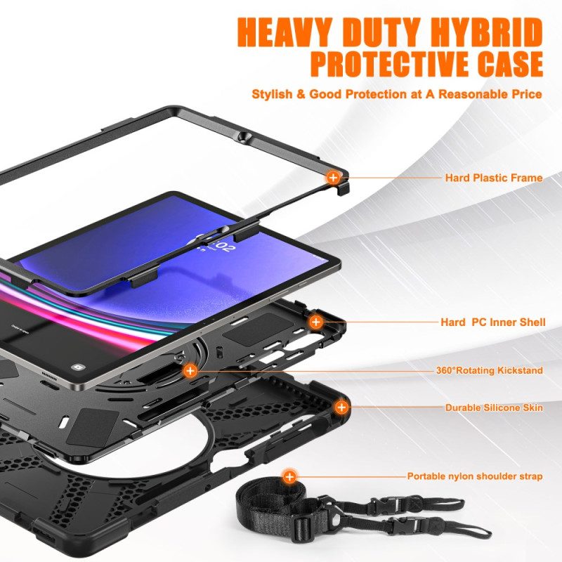 Hülle Samsung Galaxy Tab S10 Plus Robuster Ständer Und Schultergurt