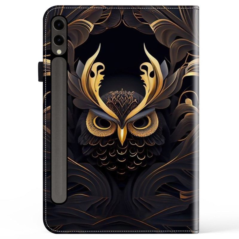 Lederhüllen Für Samsung Galaxy Tab S10 Plus Goldene Eule