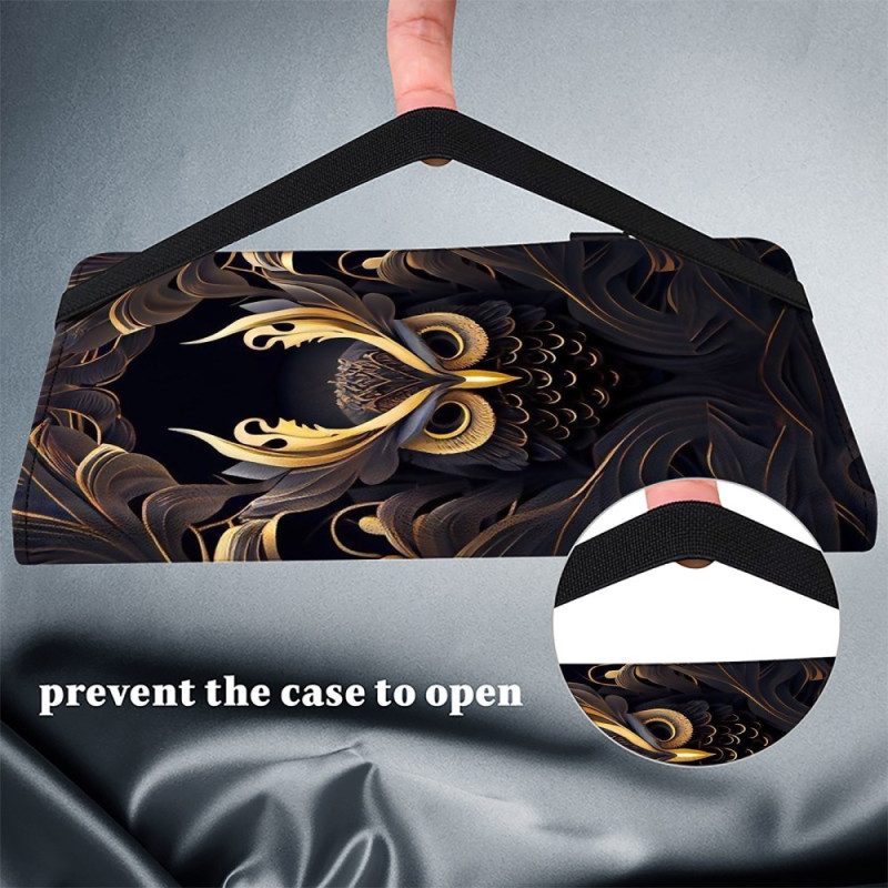 Lederhüllen Für Samsung Galaxy Tab S10 Plus Goldene Eule