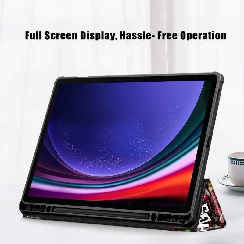 Samsung Galaxy Tab S10 Plus Transparente Graffiti-rückseite