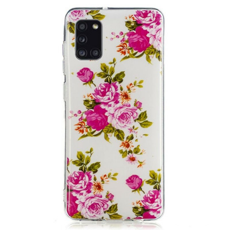 Handyhülle Für Samsung Galaxy A31 Fluoreszierende Freiheitsblumen