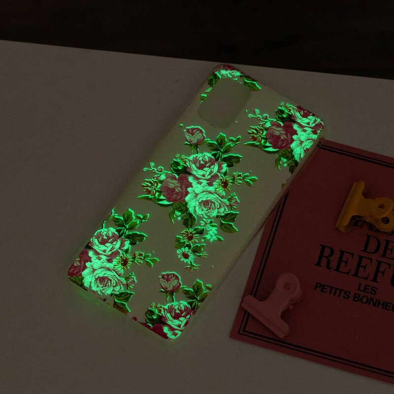 Handyhülle Für Samsung Galaxy A31 Fluoreszierende Freiheitsblumen