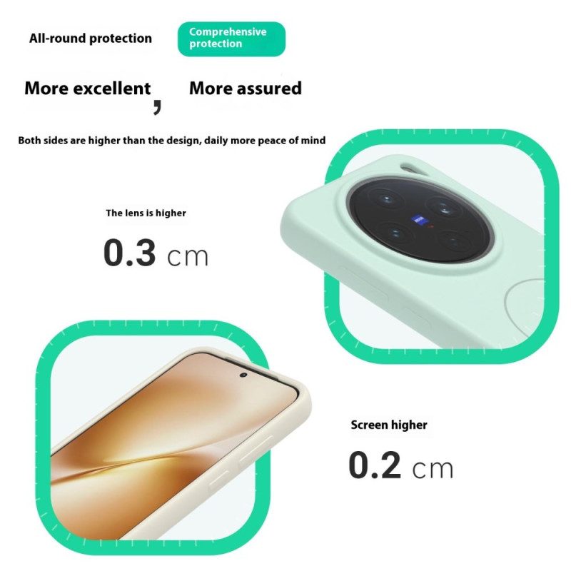 Hülle Vivo X200 Handyhülle Magsafe Flüssigsilikon